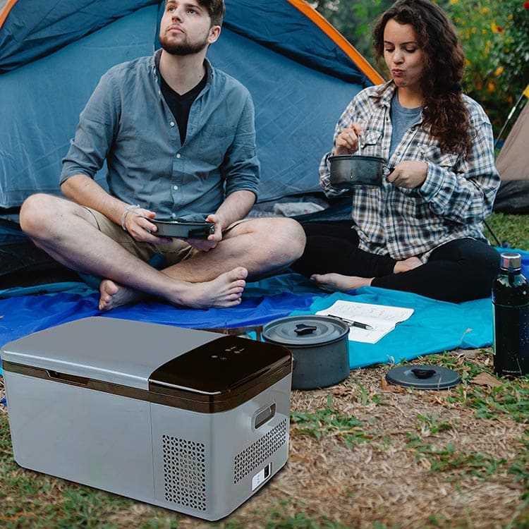 Besuncool portable car fridge freezer application display